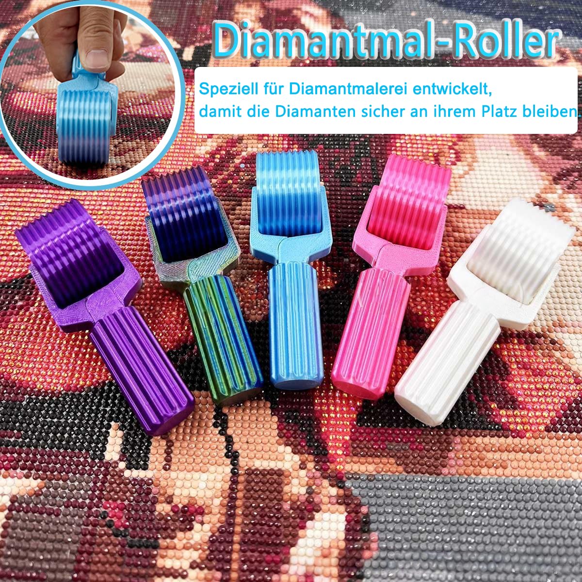 Diamond Painting Pressure Roller Tool Portable for 5D Cross Stitch – Green