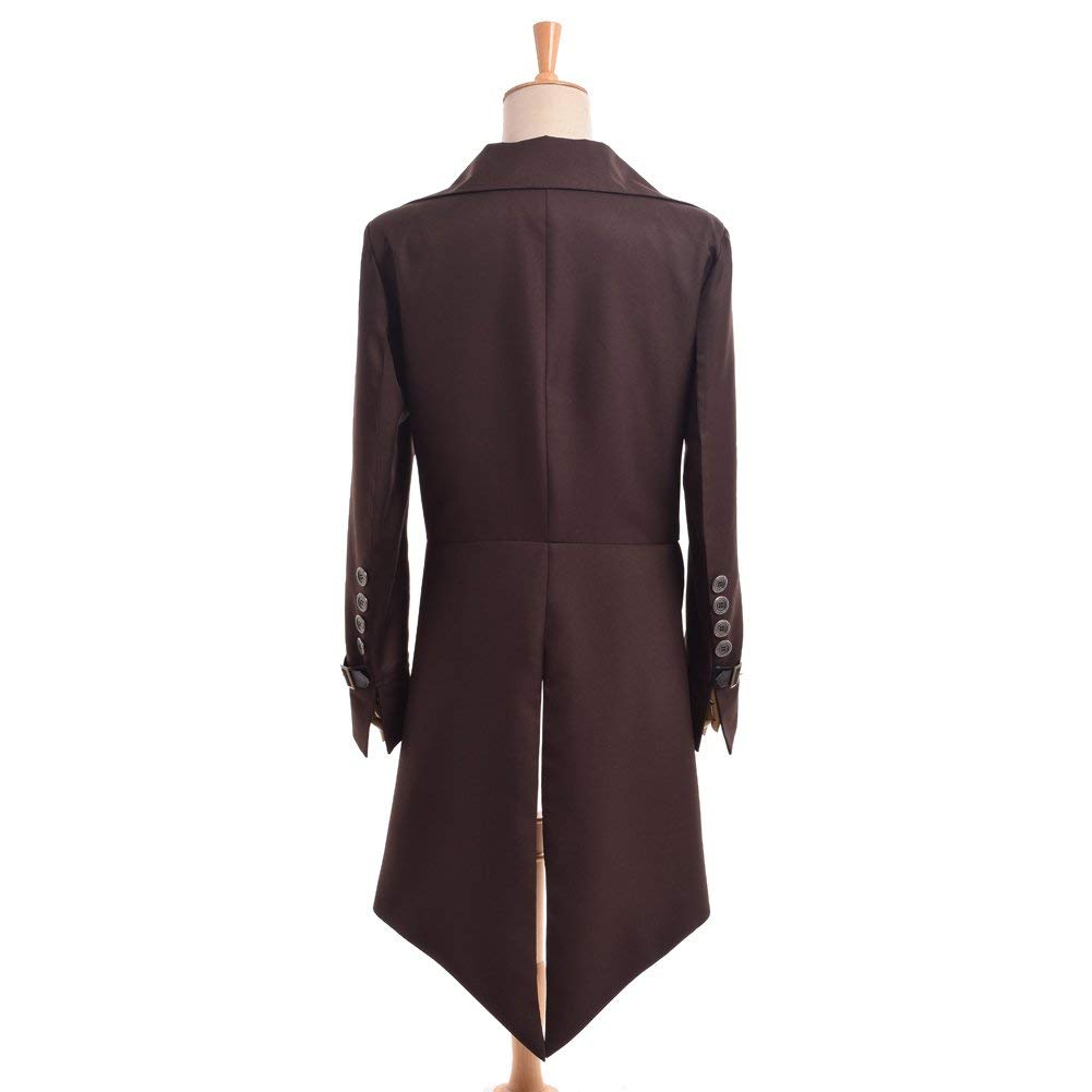 Steampunk Victorian Gothic Tailcoat Jacket Men's Halloween Costume – XL