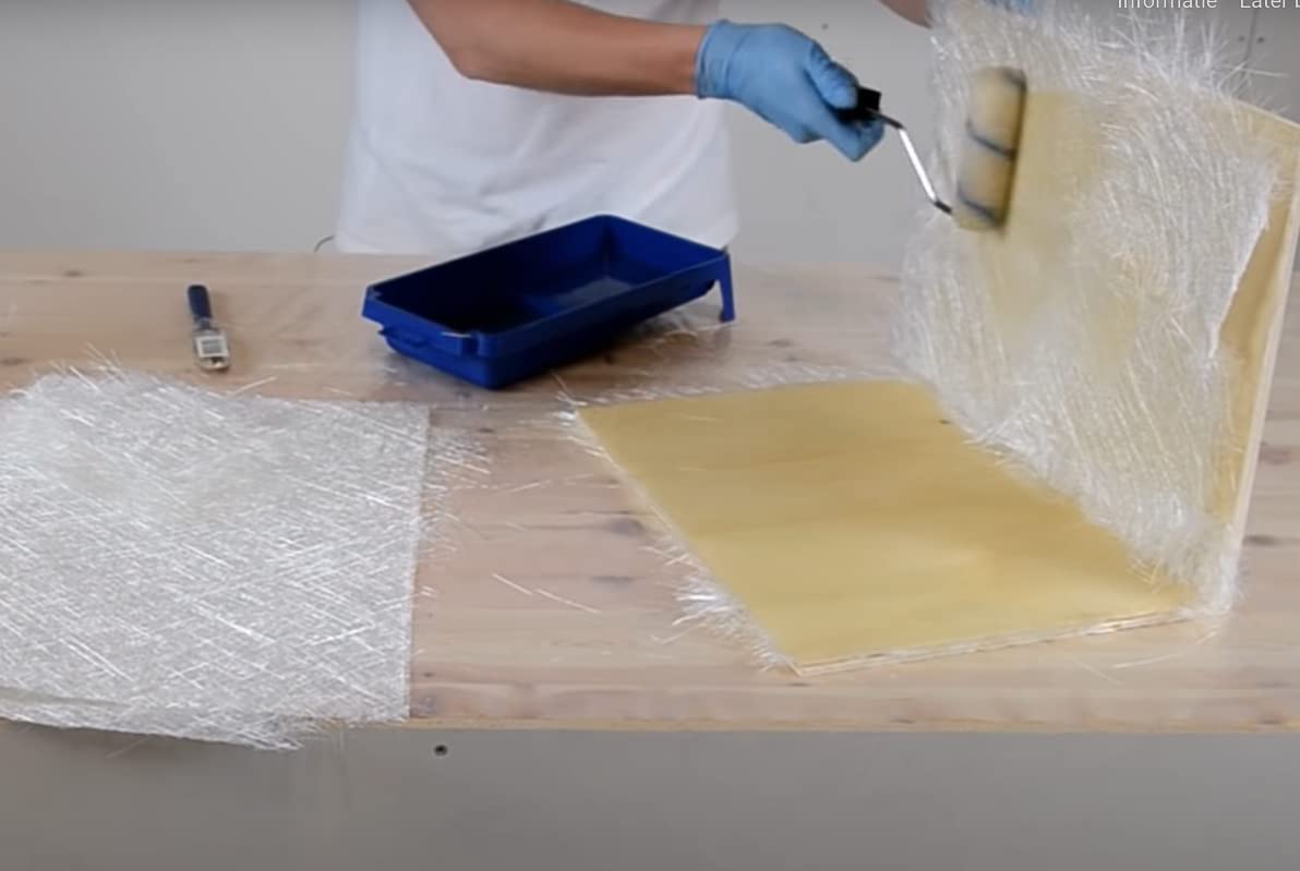 Fibreglass Mat 1m² 300g/m² for Polyester Resins GRP Impregnation – White