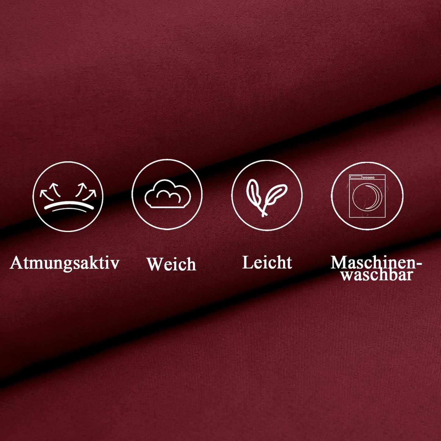 Side Sleeper Pillowcase Set 2 40x145cm Soft Eco-Certified Side Pillow Covers – Red