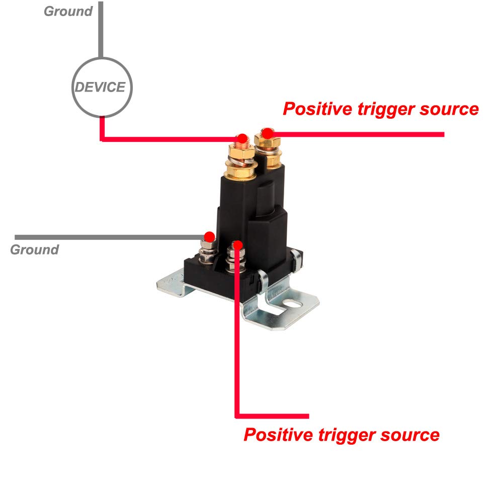 Gebildet 4-pin heavy-duty high-current relay battery isolator 12V DC 500A vehicle SPST contactor double isolator ON/Off