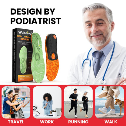 Metatarsalgia Insoles Arch Support Forefoot Pain Relief – Universal
