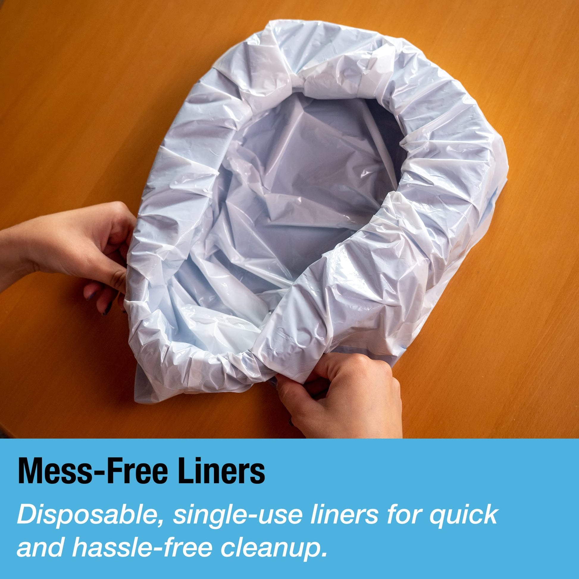 Tilcare Toilet Liners with Super Absorbent Liners 50 Pack - For Bedpans, Portable Toilets and Commode Chairs - Bucket Liners