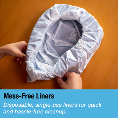 Tilcare Toilet Liners with Super Absorbent Liners 50 Pack - For Bedpans, Portable Toilets and Commode Chairs - Bucket Liners