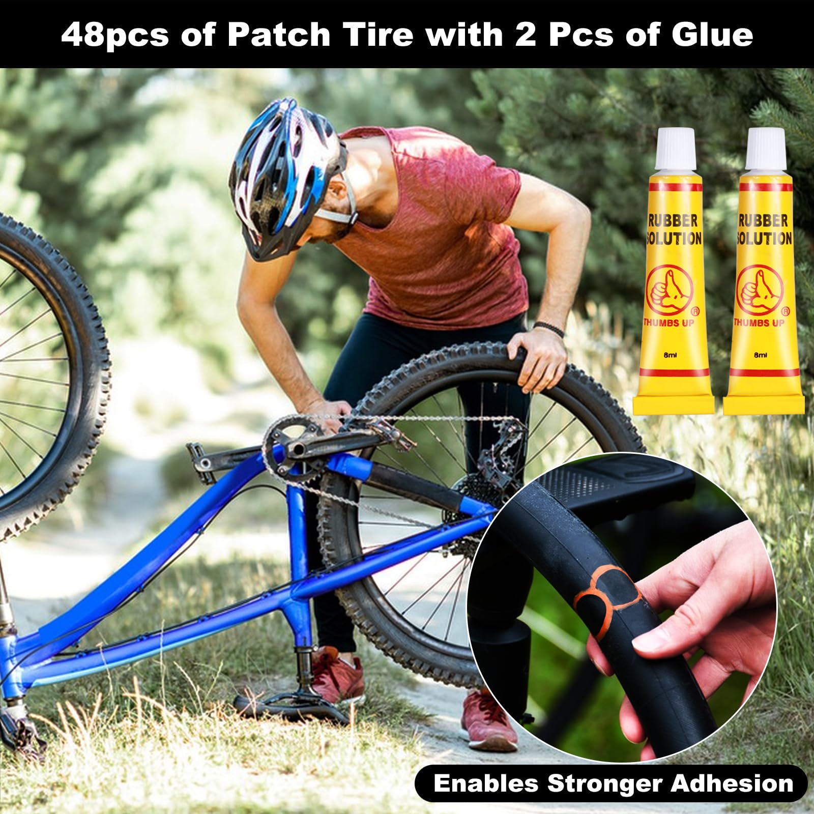Bicycle Puncture Repair Kit 85pcs for Road & MTB with Patches & Glue - Kit