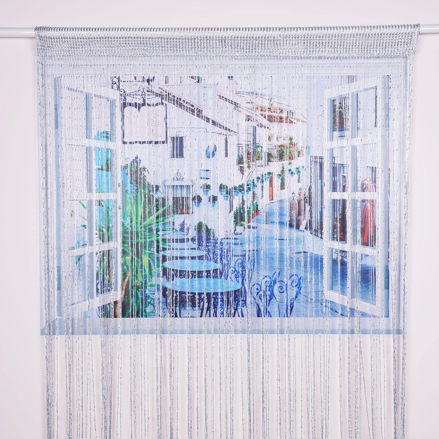 2 Glitter Curtains Room Divider Panels for Doors & Windows – 100 x 200 cm