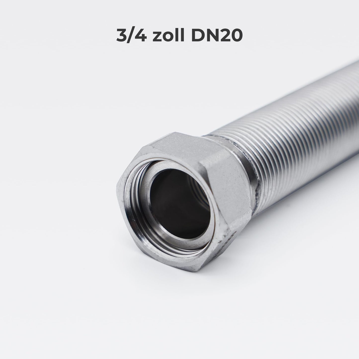 Flexible Corrugated Pipe 3/4in Adjustable 200-400mm Stainless Steel - 2-Pack
