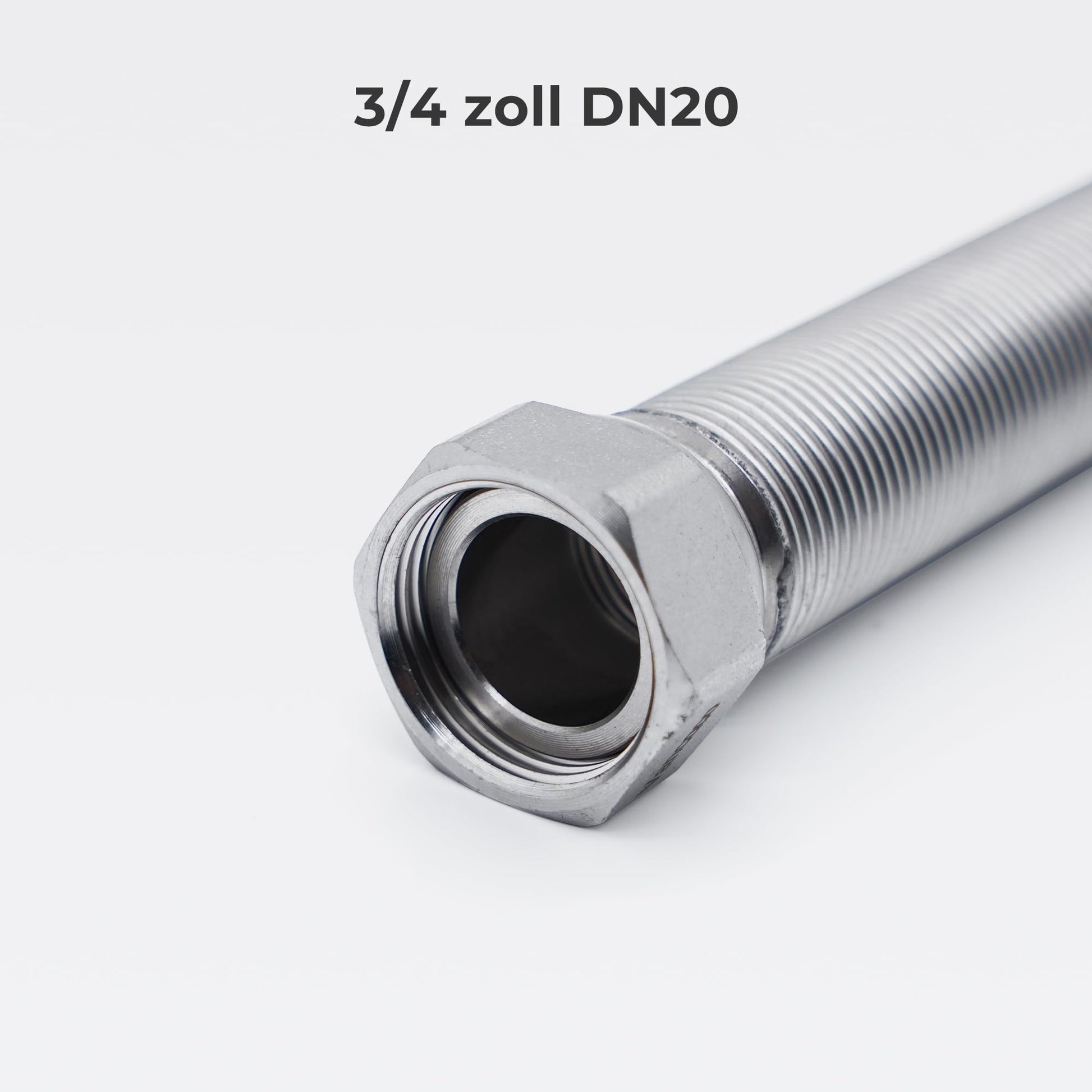 Flexible Corrugated Pipe 3/4in Adjustable 200-400mm Stainless Steel - 2-Pack