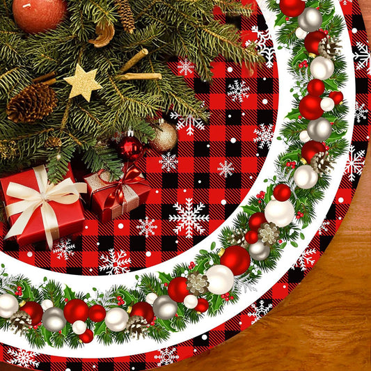 Christmas Tree Skirt 120cm Round Base for Holiday Party Decorations – Bell