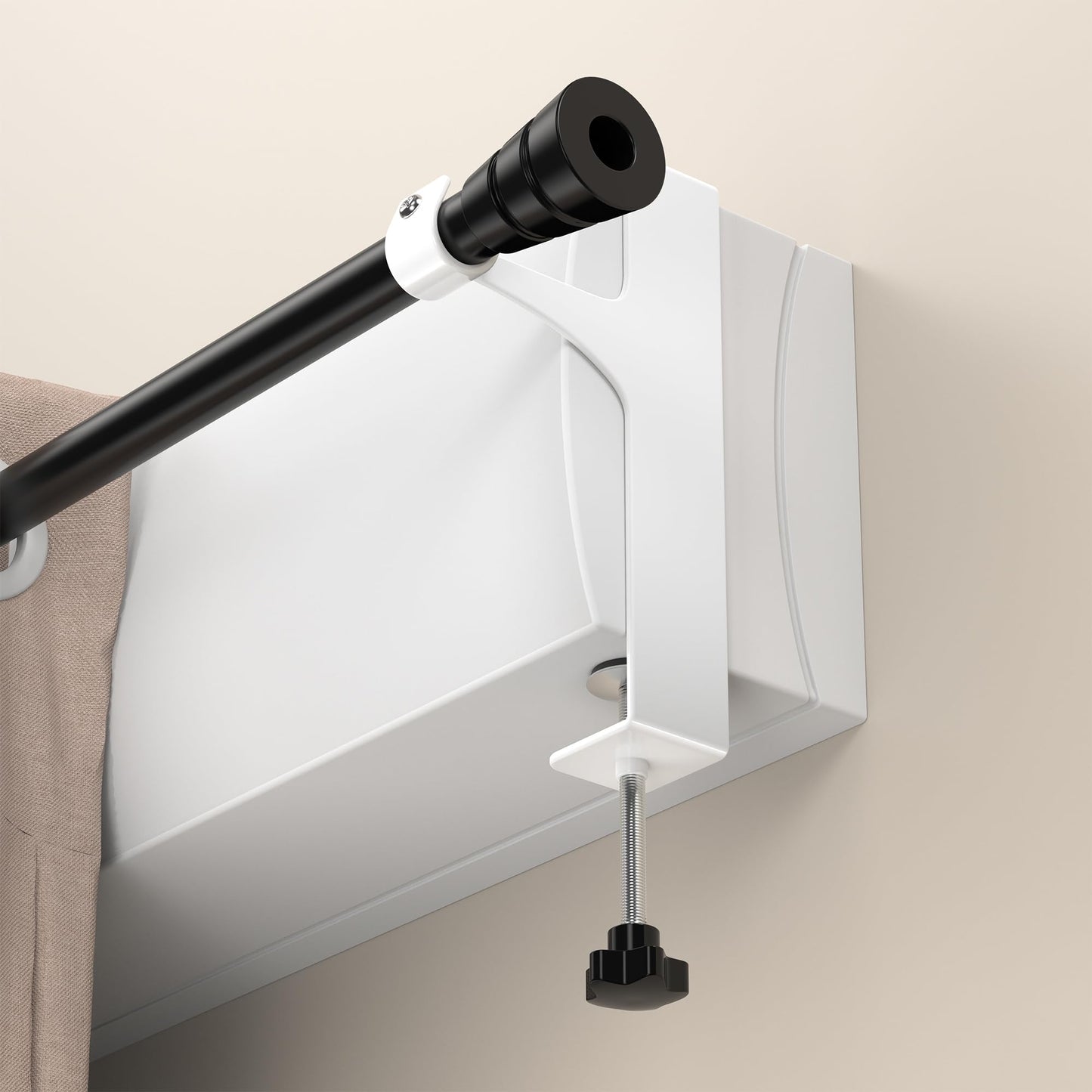 Set of 2 curtain rod supports without drilling, curtain rod without drilling, curtain supports without drilling, supports for