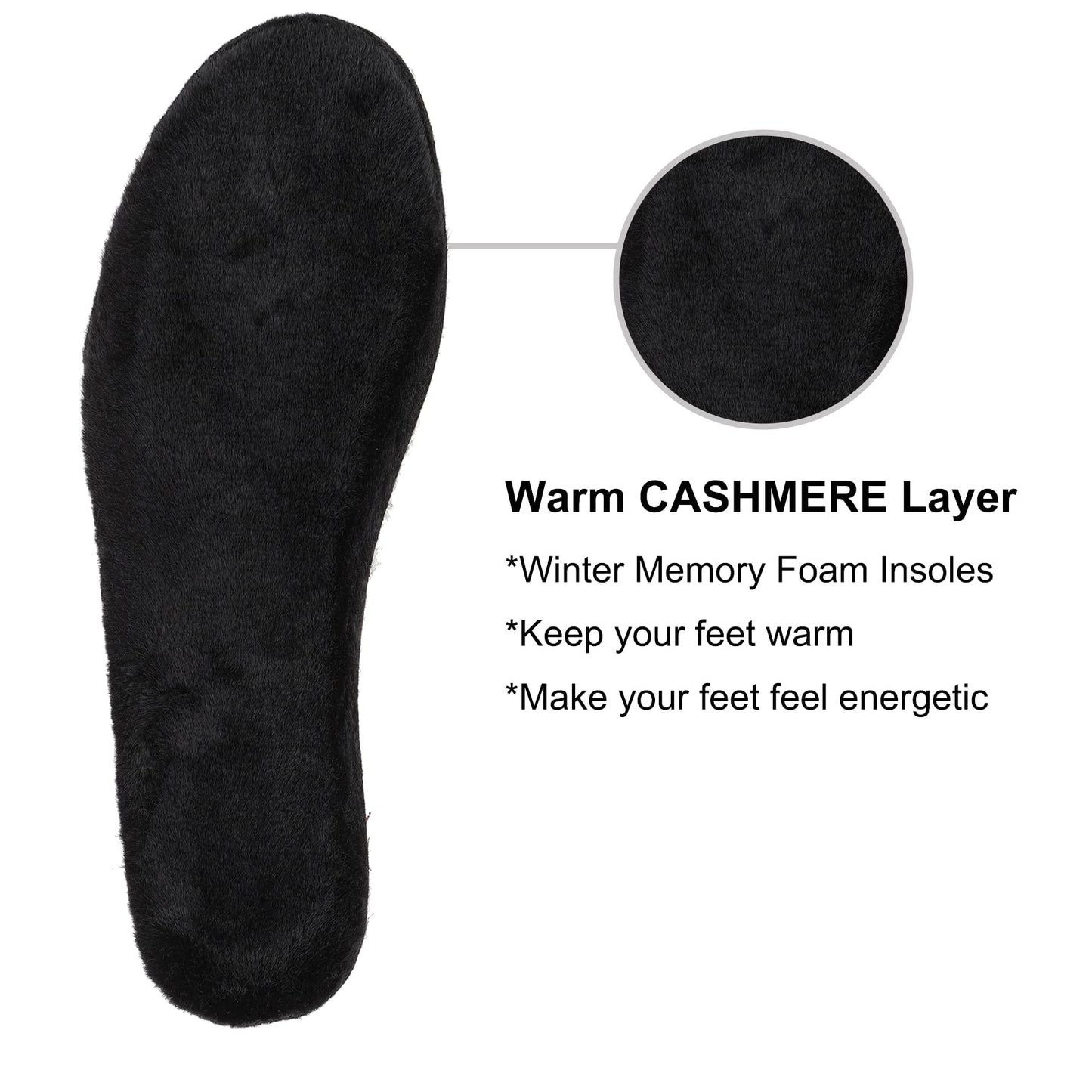 riemot Memory Foam Insoles for Men – Comfortable Black Size 41 EU