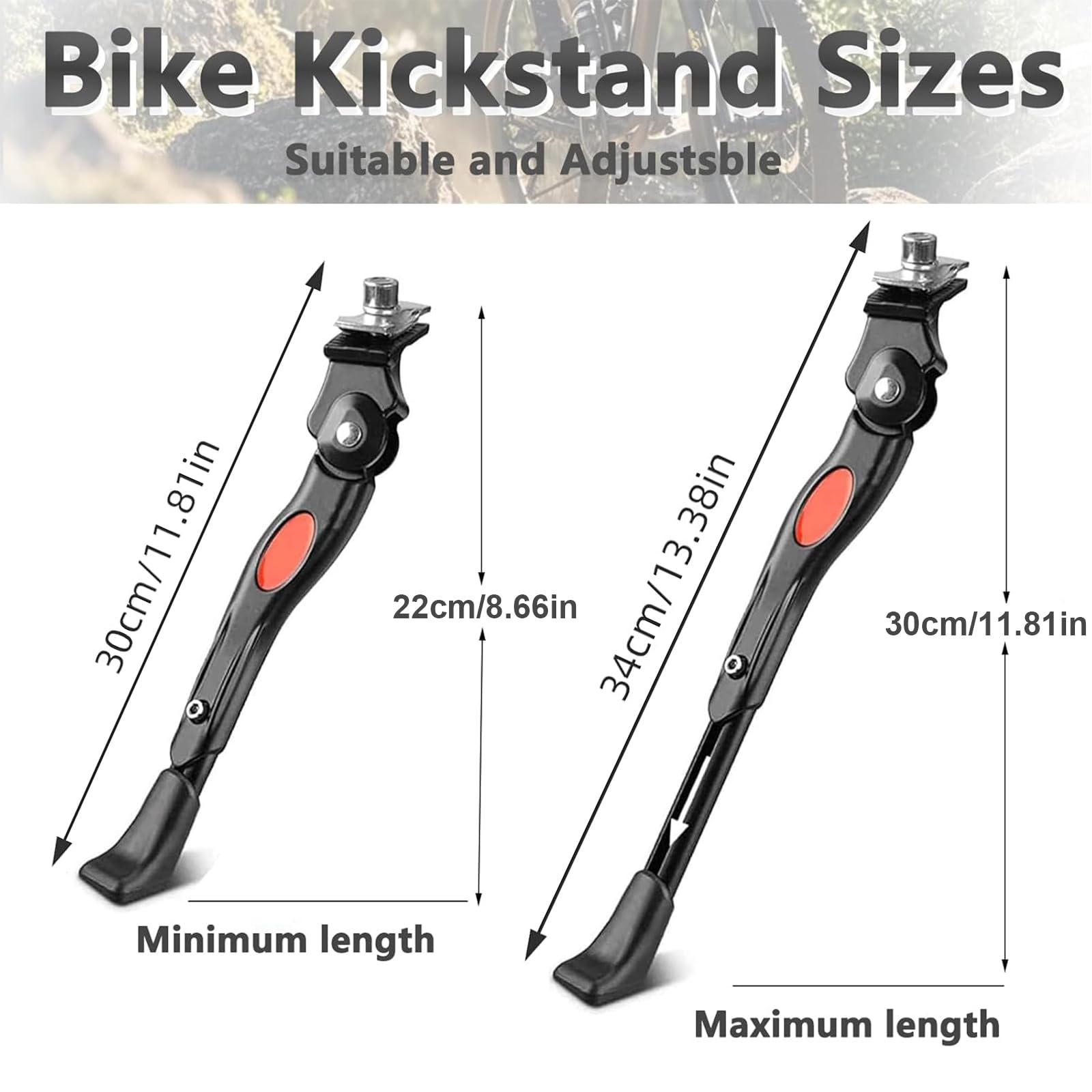 Adjustable Bicycle Side Stand Universal Height-Adjustable – 20–26in