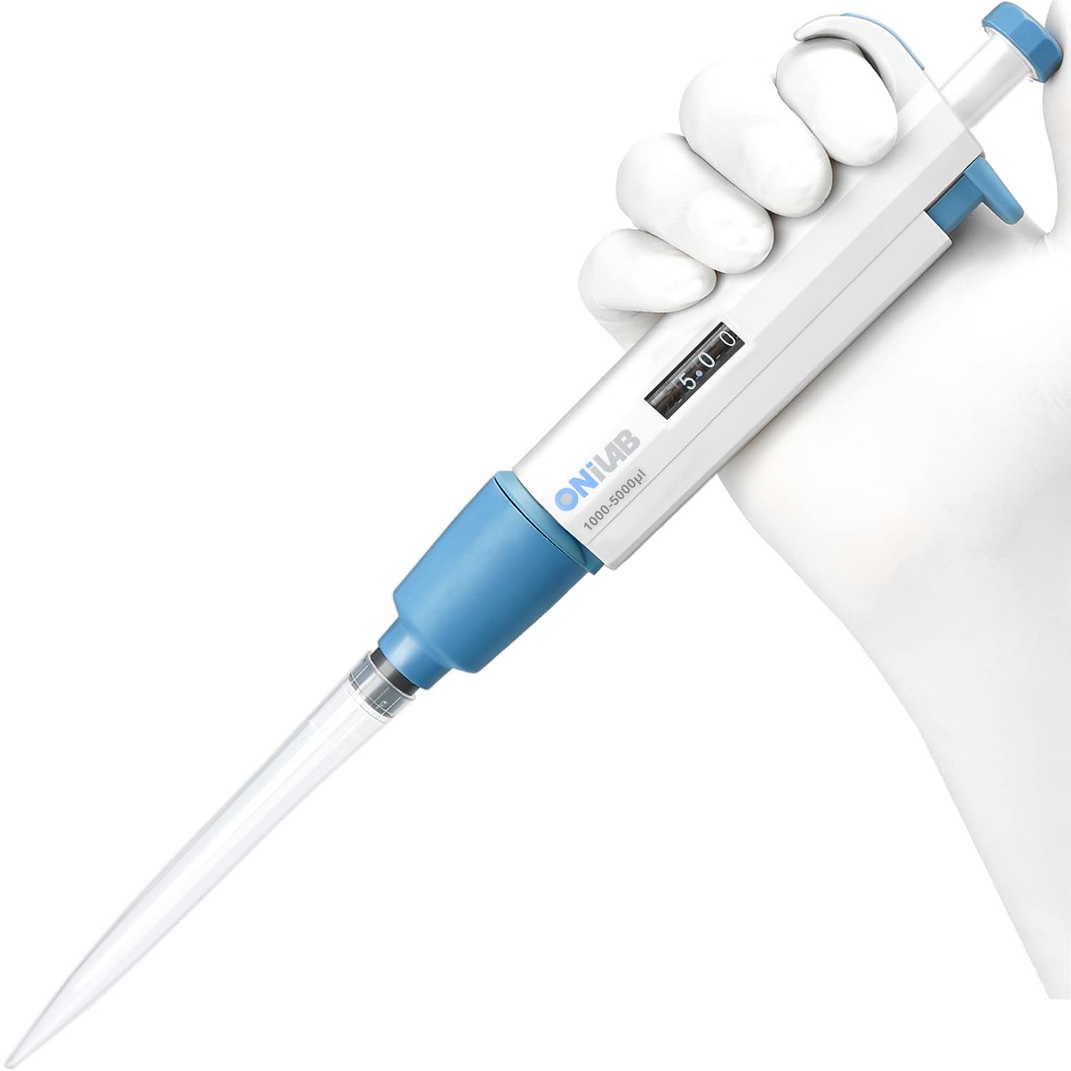 ONiLAB 1000-5000μl Laboratory Single Channel Pipette Scientific Laboratory Micropipette Manual Adjustable Volume, High