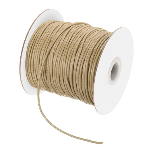 Waxed Cotton Cord 3 mm 40 m for Jewellery Making – Khaki