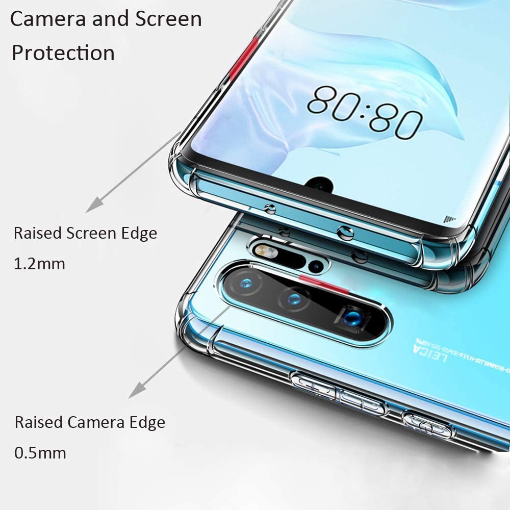 Uluck Crystal Clear Soft TPU Phone Case for Huawei P30 Pro – Pure Clear (6.47 inch)