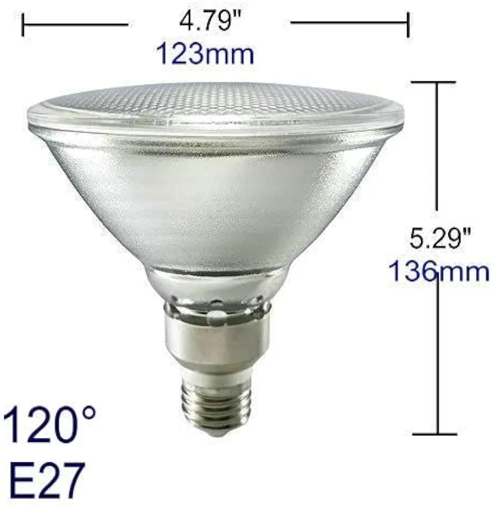 LED PAR38 spuldze 15W, silti balta, ūdensizturīga (2 gab.)