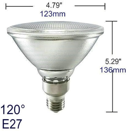 LED PAR38 spuldze 15W, silti balta, ūdensizturīga (2 gab.)
