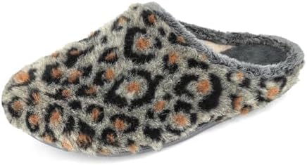 JOMIX sieviešu ziemas kažokādas čības ar leoparda rakstu
