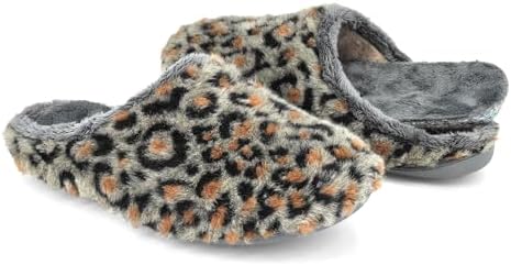 JOMIX sieviešu ziemas kažokādas čības ar leoparda rakstu
