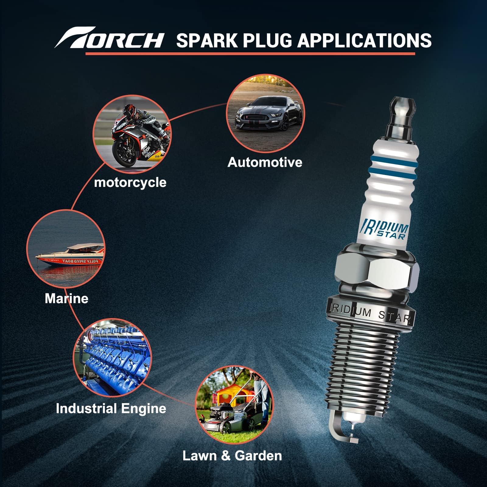 Spark Plug Replacement NGK 4549 CR7HSA Compatible for GY6 Engines ATV Scooter – A7RC