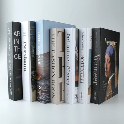PTShadow 7 Pcs Decorative Books for Home Decor, Black and WhiteShelf Decor Accents Library Decor for Home Sweet Stacked Books