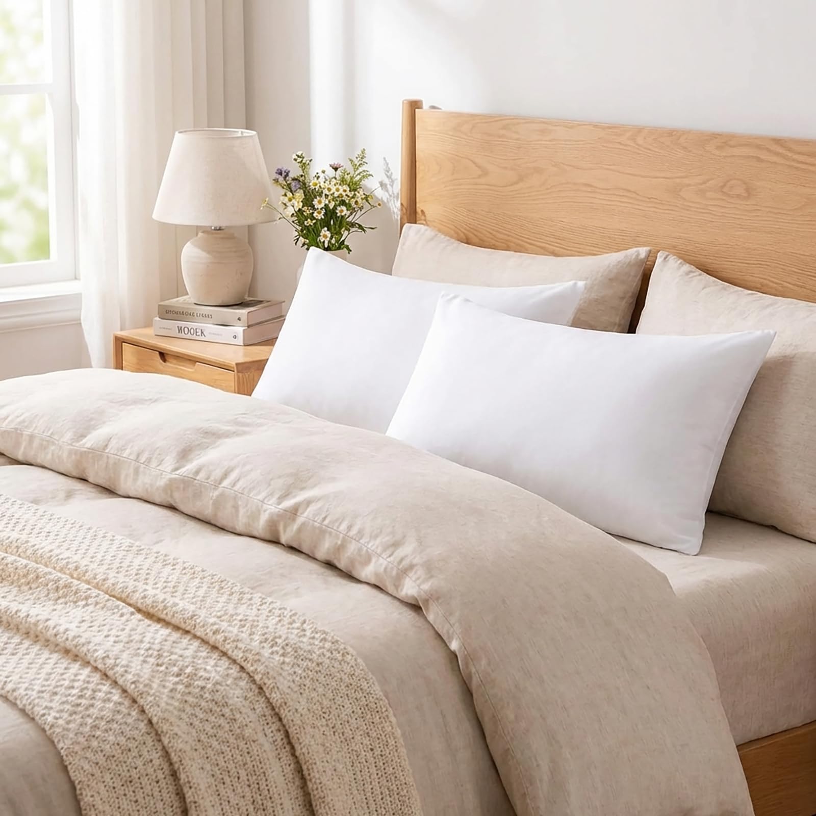 Pillowcase Twin Pack 30x50cm Microfibre with Zipper – White