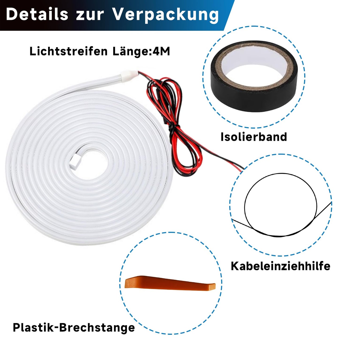 4m LED Trunk Light Strip Dynamic Flowing Car Boot Strip Automatic Sensor Dynamic Version – 4m