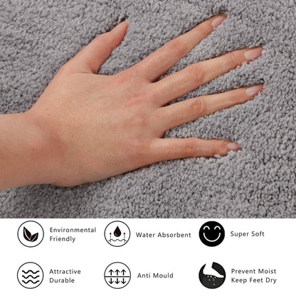 Non-Slip Microfibre Bath Mat Water-Absorbing Washable 50x140cm – Grey