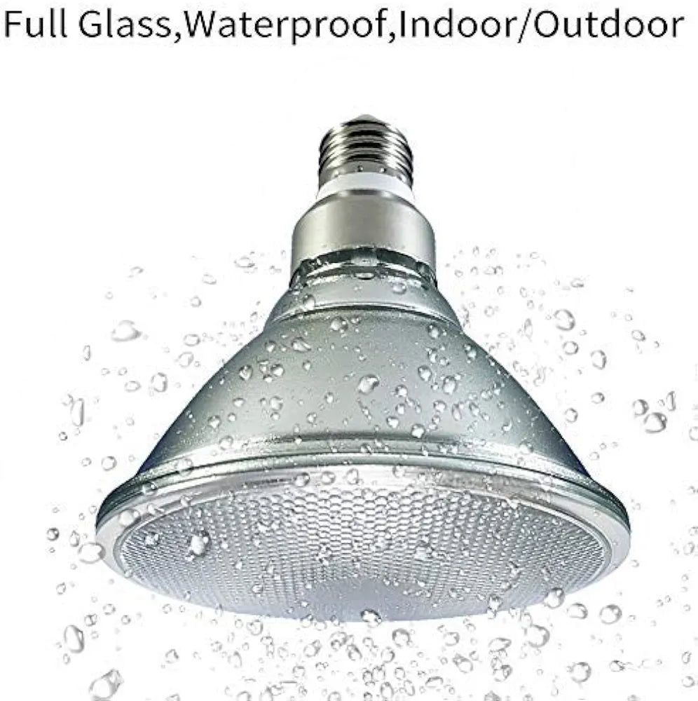LED PAR38 spuldze 15W, silti balta, ūdensizturīga (2 gab.)