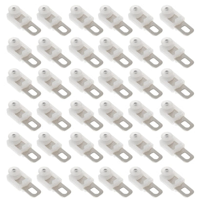 Angoily 50pcs Curtain Track Roller Silent Ceiling Rollers Drapery Gliders Glider Curtain Rod Hooks for Window