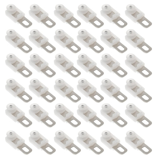 Angoily 50pcs Curtain Track Roller Silent Ceiling Rollers Drapery Gliders Glider Curtain Rod Hooks for Window