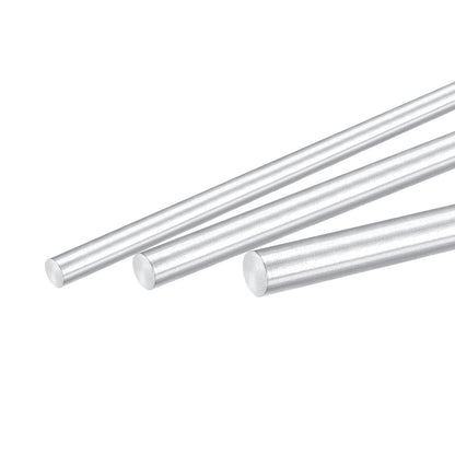 Aluminium Round Rods 3pc 8/10/12mm 300mm – Silver