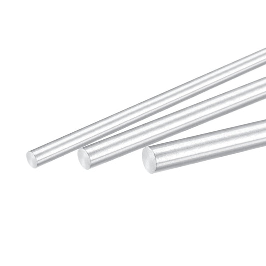 Aluminium Round Rods 3pc 8/10/12mm 300mm – Silver