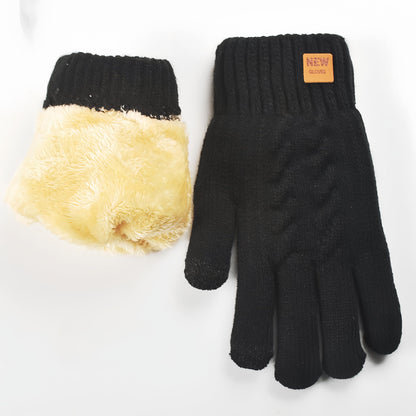 Men’s Thermal Touchscreen Mittens Anti-Slip Windproof - One Size