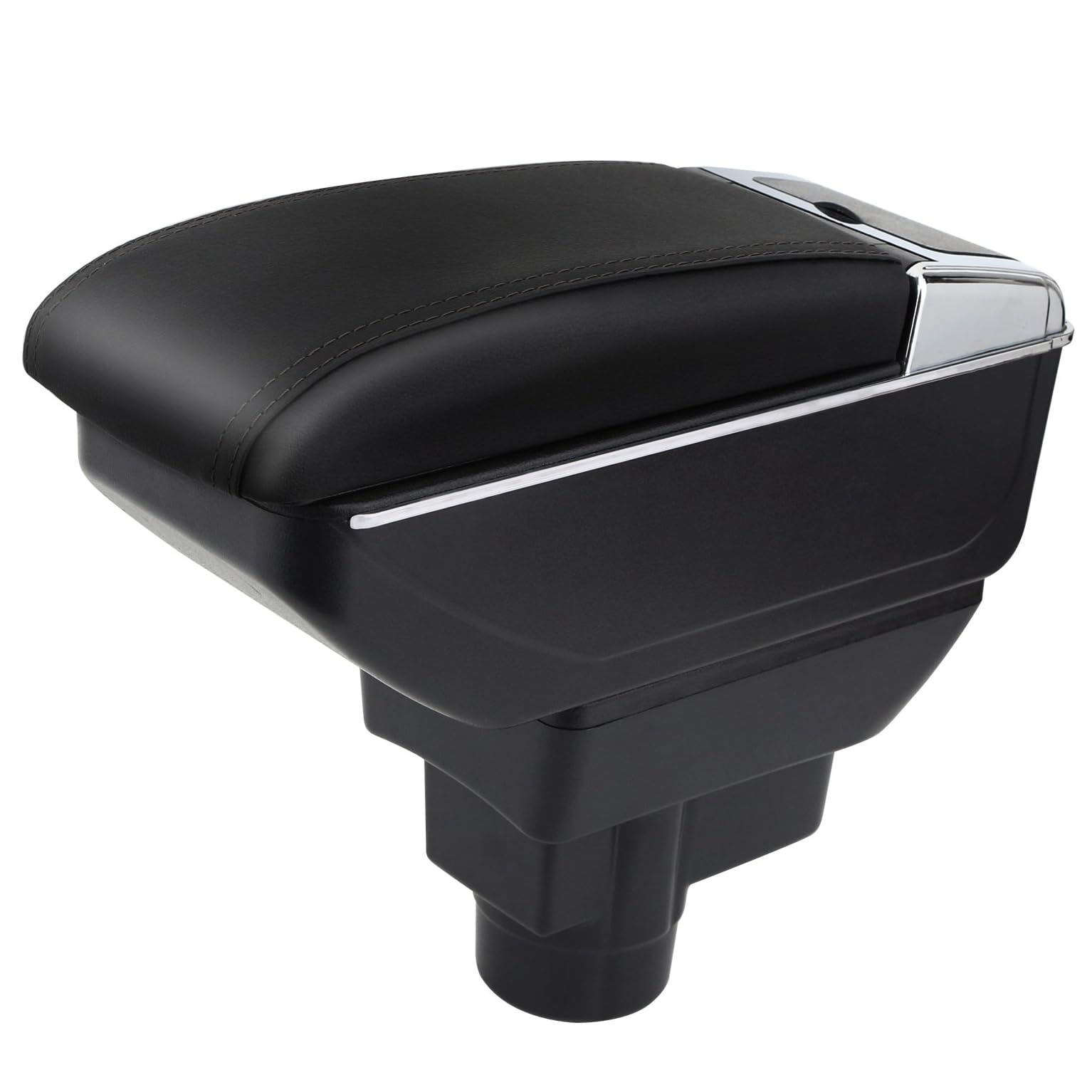 Car Armrests for Corsa D 2006-2014 Double Layer Center Console Large Storage Box Black Stitching