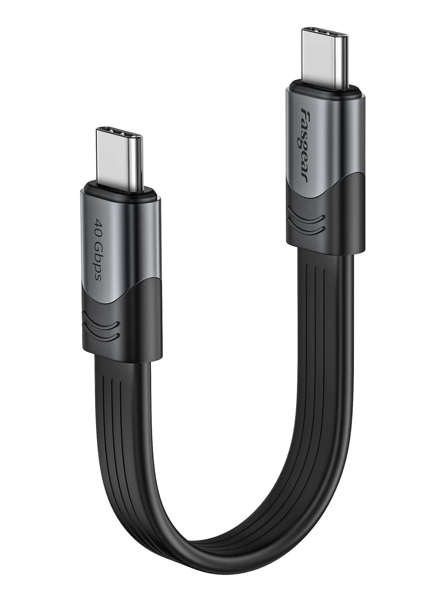 Fasgear USB 4 Cable 100W Fast Charging 15cm – Black