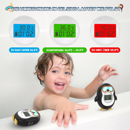 BIGKEYEOY Bath Thermometer for Baby, Safe Pregnancy Bath Thermometer with Battery Indicator, Floating Water Temperature