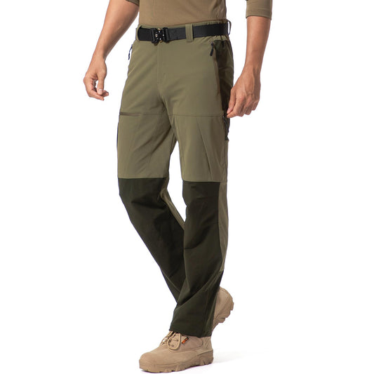Men’s Hiking Trousers Breathable Durable Cargo Trekking Work Pants – Amy Green M