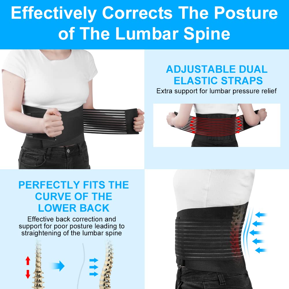 ACWOO Back Brace Back Support Belt for Men and Women, Breathable Back Belt, Back Support for Sports Back Brace Relieves Back,