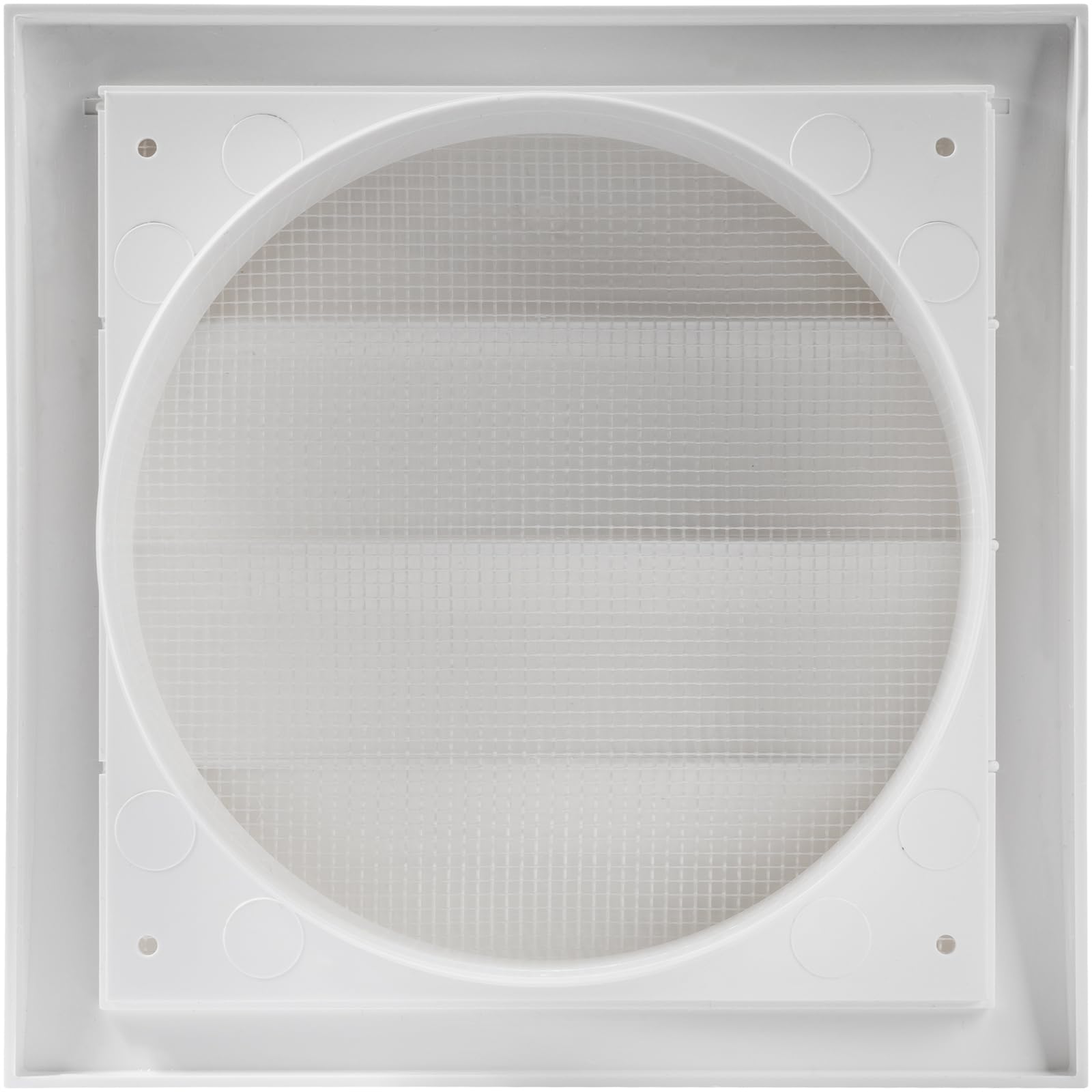 15cm White Exhaust Hood Vent with Built-in Screen and Flange, White, Air Vent Cover, HVAC Exhaust Duct Cover, Drain Plug