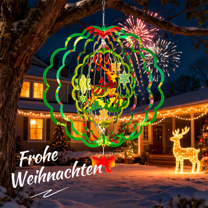 3D Deer Wind Chimes Outdoor Colourful Windchime for Garden & Patio – Multicolour