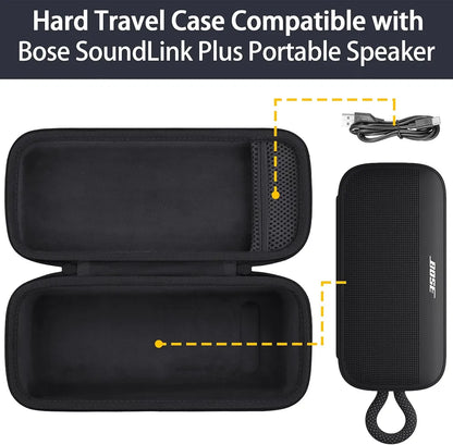 Khanka cietais futrālis Bose SoundLink Plus skaļrunim (melns)