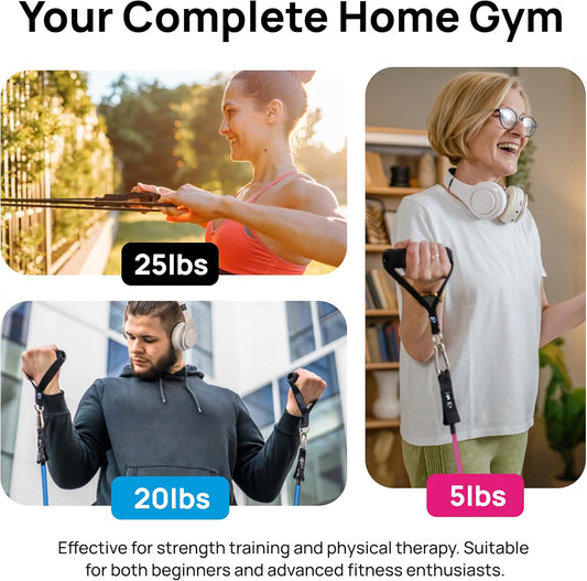 INEVIFIT pretestības gumiju komplekts 150 LBS, treniņiem un jogai