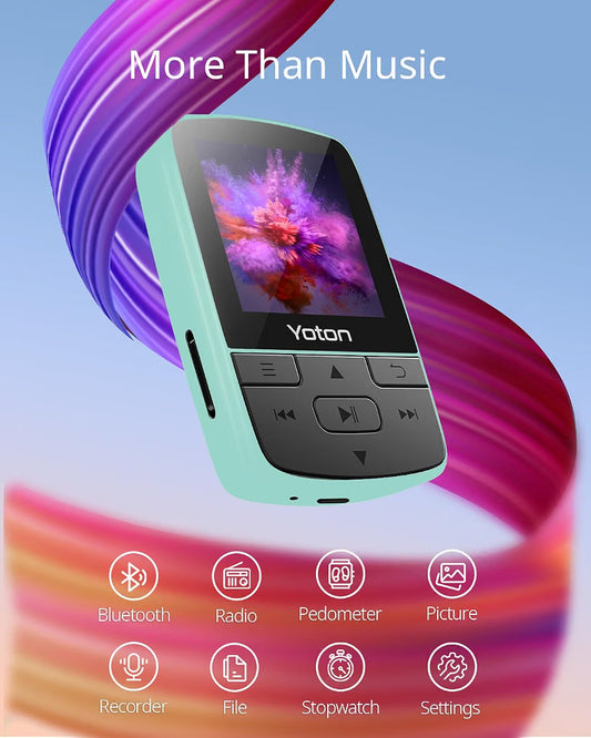 Yoton MP3 atskaņotājs ar Bluetooth, HiFi, zaļš (līdz 64GB)
