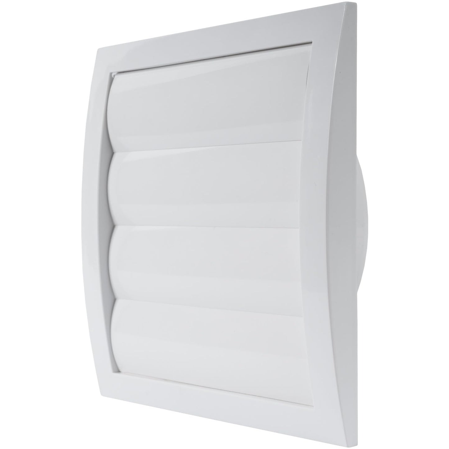 15cm White Exhaust Hood Vent with Built-in Screen and Flange, White, Air Vent Cover, HVAC Exhaust Duct Cover, Drain Plug