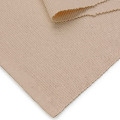 Table Runner 32x200cm Yarn-Dyed Rib Cotton Machine Washable – Beige