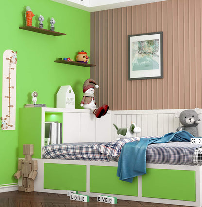 Self-Adhesive Wallpaper Washable Matte Plain – Green 40cm x 10m