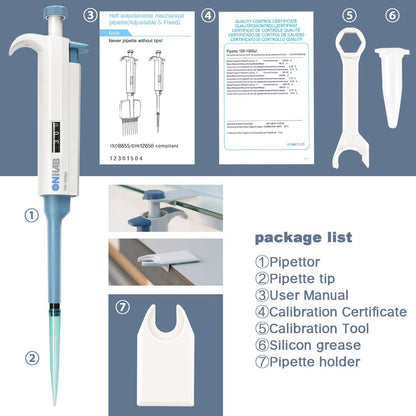ONiLAB 1000-5000μl Laboratory Single Channel Pipette Scientific Laboratory Micropipette Manual Adjustable Volume, High