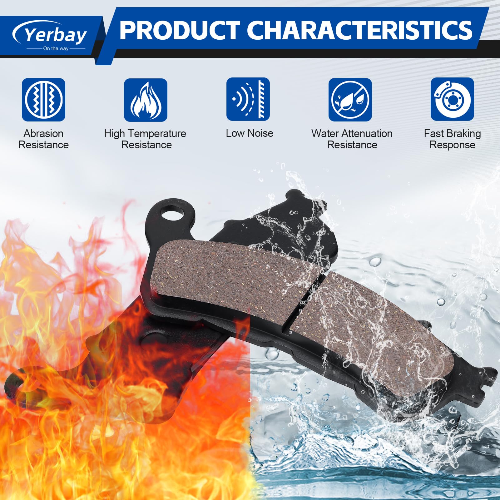 Front Brake Pads for Suzuki UH125 Burgman, UX125/150 & Honda SH 2007-2013 – Set