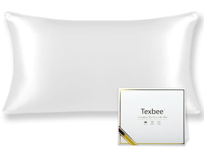 Texbee Silk Pillowcase 40x80cm for Hair and Skin 1PC Both Sides Natural Pillowcase Silk with Hidden Zipper Soft Breathable